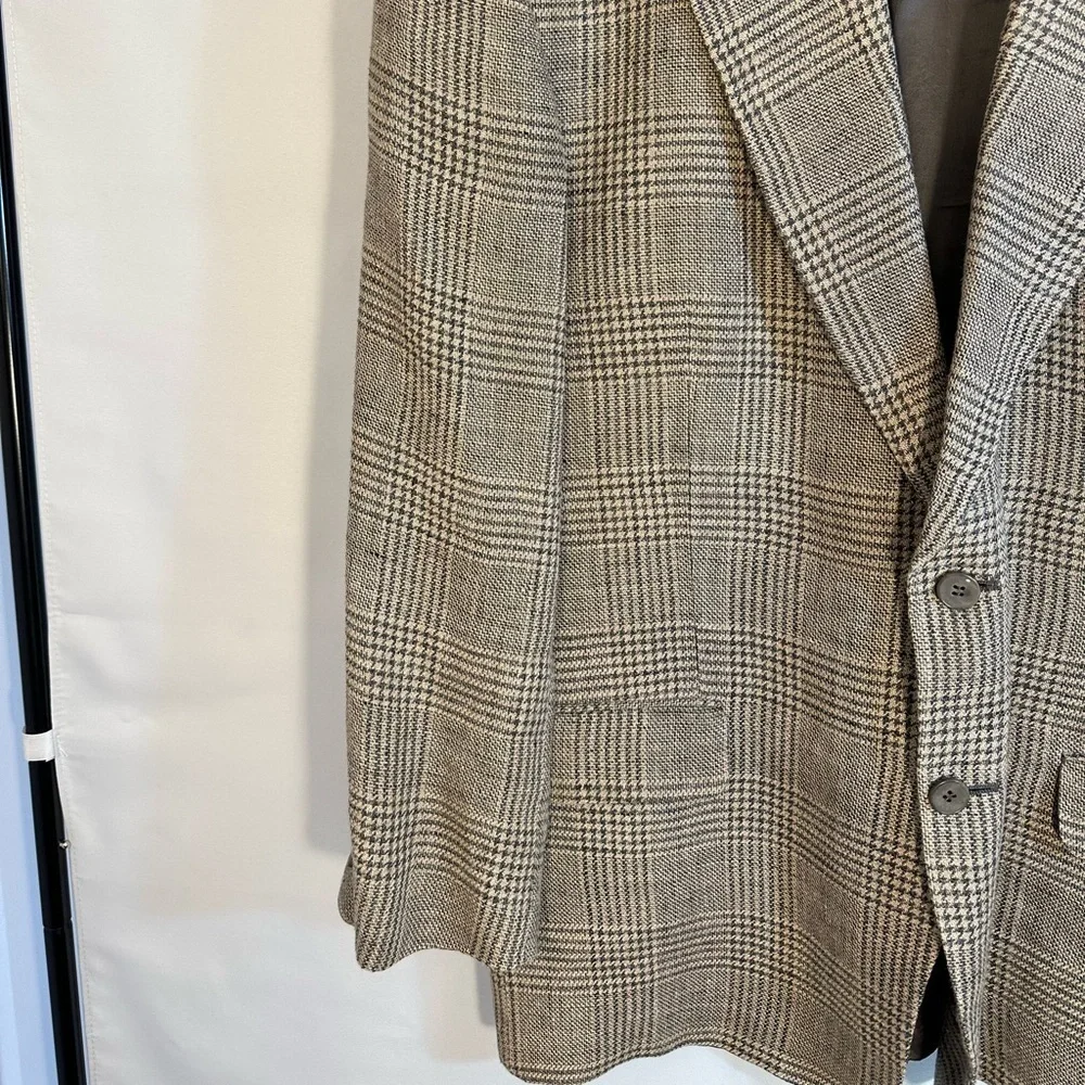Calvin Klein Mens Size 41R 100% Linen Sports Coat Jacket Blazer Fully Lined USA